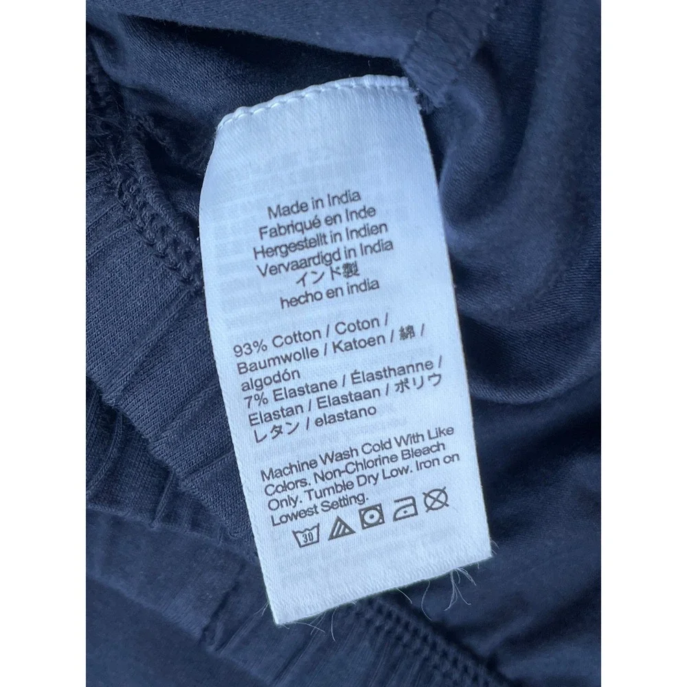J.Crew Dreamy Cotton-blend Pajama Pant Set Navy Blue Large NEW Lounge CC660
